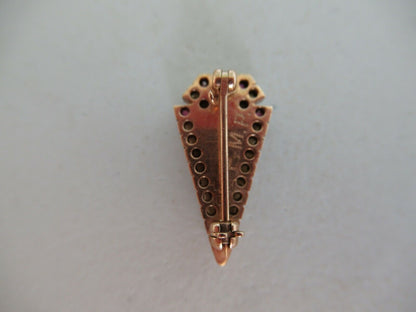 USA FRATERNITY PIN KAPPA KAPPA SIGMA. MADE IN GOLD 10K. RUBIES. NAMED/