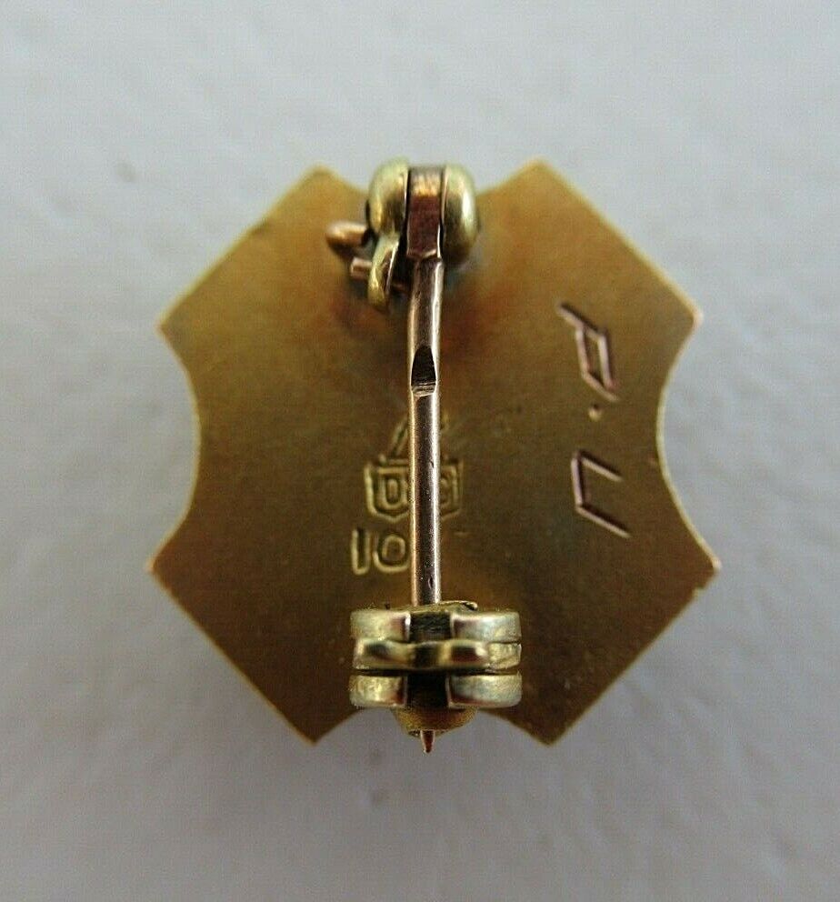 美国兄弟会 PIN THETA KAPPA BETA。 10K 金制成。命名。已标记。