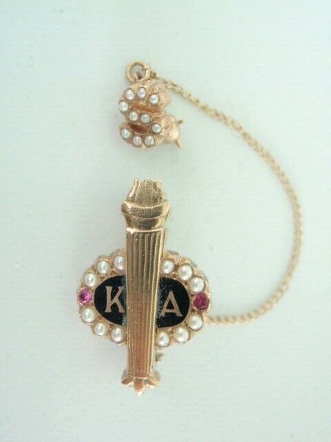 USA FRATERNITY PIN KAPPA ALPHA. MADE IN GOLD 10K. RARE! 489