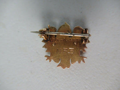 USA FRATERNITY PIN LAMBDA PI. MADE IN GOLD. NAMED. VERY OLD PIN. 1014