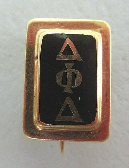 USA FRATERNITY PIN DELTA PHI DELTA. MADE IN GOLD. MARKED. 1365