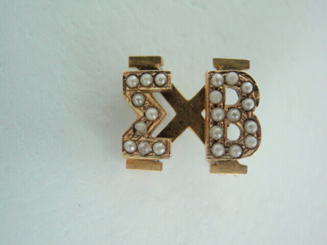 USA FRATERNITY PIN SIGMA XI BETA. MADE IN GOLD. NAMED. DATED 1924. 575