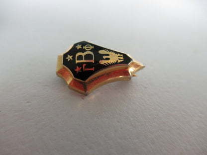 USA FRATERNITY PIN BETA GAMMA PHI. MADE IN GOLD. MARKED. 1000