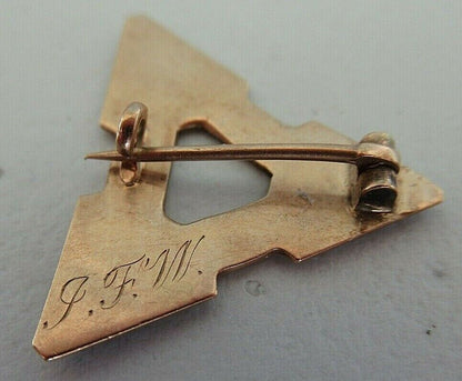 USA FRATERNITY PIN PHI CHI PSI. MADE IN GOLD. NAMED. 1338