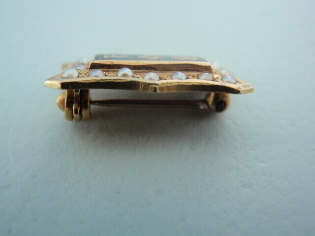 USA FRATERNITY PIN BETA PHI ALPHA. MADE IN GOLD 14K. PEARLS. MARKED. 4