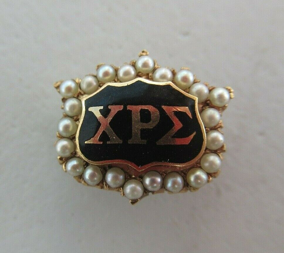 USA FRATERNITY PIN CHI RHO SIGMA. MADE IN GOLD 14K. MARKED. 1557