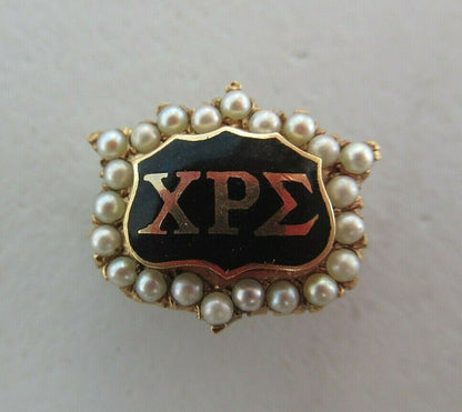 USA FRATERNITY PIN CHI RHO SIGMA. MADE IN GOLD 14K. MARKED. 1557