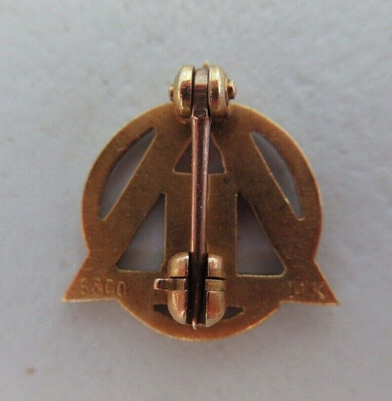 美国兄弟会 PIN DELTA ETA OMICRON。 14K 金制成。已标记。 1828