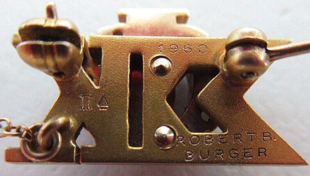 USA FRATERNITY PIN PHI SIGMA KAPPA. MADE IN GOLD. 4.87GRAMS! 1960. NAM