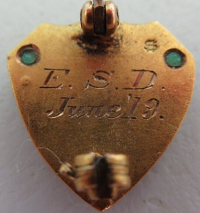 USA FRATERNITY PIN THETA KAPPA TAU. MADE IN GOLD. 1919. NAMED. MARKED.