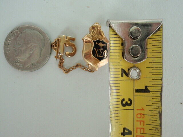 USA FRATERNITY PIN HI SIGMA PHI. MADE IN GOLD. 533