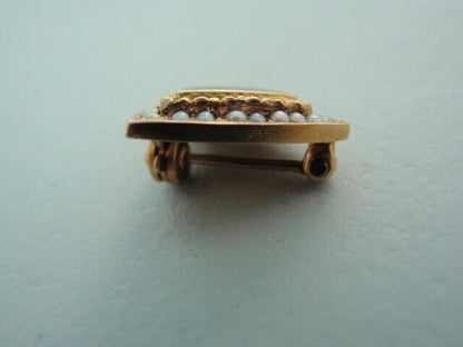 USA FRATERNITY PIN SIGMA EPSILON PHI. MADE IN GOLD 14K. PEARLS NAMED M