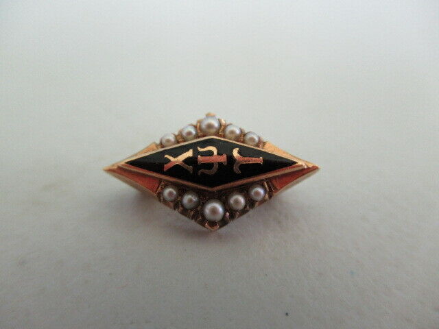 美国兄弟会 PIN CHI PSI UPSILON 。 14K 金制成。命名。 750