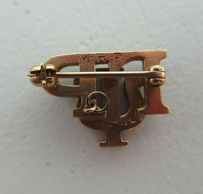 USA FRATERNITY PIN PSI GAMMA RHO. MADE IN GOLD 14K. NAMED. MARKED. 156