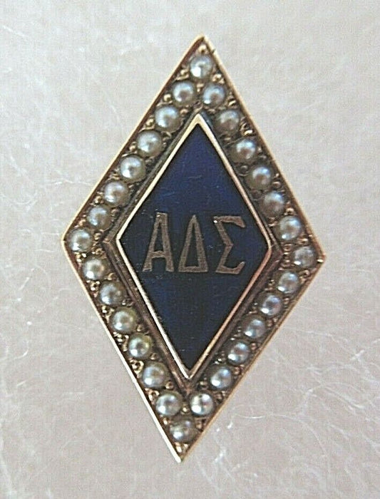 美国兄弟会 PIN ALPHA Delta Sigma。黄金制造。 1907.命名。伽玛