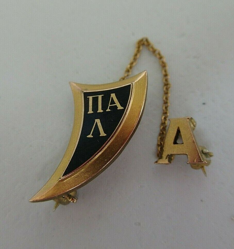 美国兄弟会 PIN PI ALPHA LAMBDA。黄金制造。命名。已标记。 1694