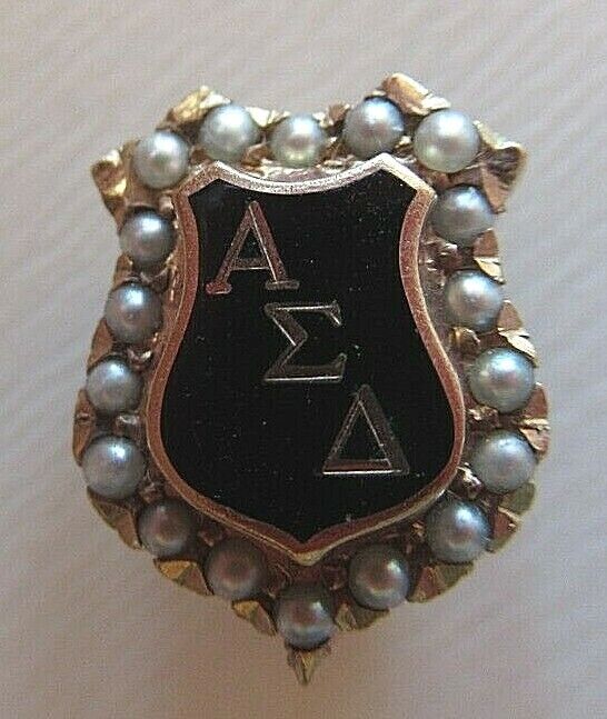 USA FRATERNITY PIN ALPHA SIGMA DELTA. MADE IN GOLD 10K. MARKED. 1248