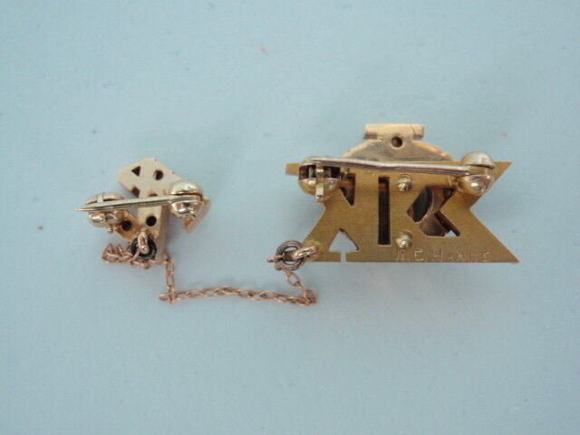 USA FRATERNITY PIN PHI SIGMA KAPPA. MADE IN GOLD 5.84G! NAMED AND DATE