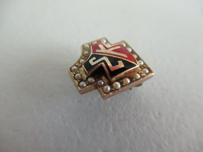 USA FRATERNITY PIN SIGMA KAPPA. MADE IN GOLD. 904