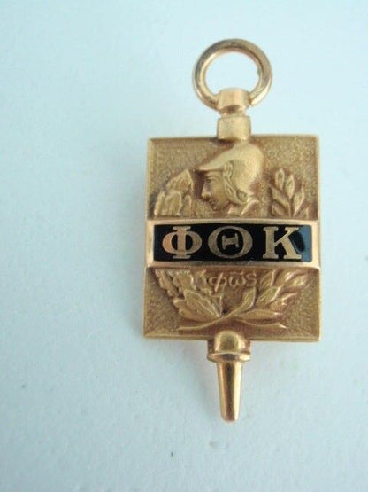 美国兄弟会 PIN PHI THETA KAPPA。 1/10 黄金。命名。 22