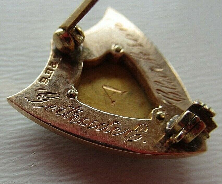 USA FRATERNITY PIN PHI SIGMA. MADE IN GOLD. NAMED. MARKED. ALPHA. 1292