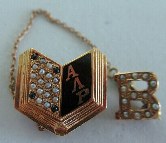 USA FRATERNITY PIN ALPHA LAMBDA PI. MADE IN GOLD 14K. 1088