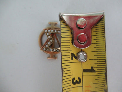 USA FRATERNITY PIN SIGMA DELTA PHI. MADE IN GOLD. NAMED. MISSING PIN.