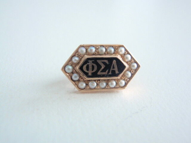 美国兄弟会 PIN PHI Sigma ALPHA。黄金制造。珍珠。 320