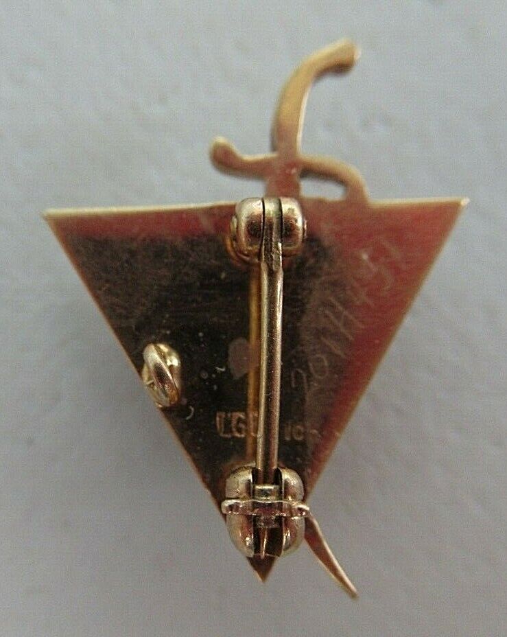 USA FRATERNITY PIN ALPHA LAMBDA PI. MADE IN GOLD 10K. MARKED. 1412