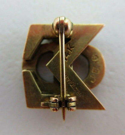 USA FRATERNITY PIN PHI SIGMA. MADE IN GOLD 14K. OPALS! 1916. NAMED. MA