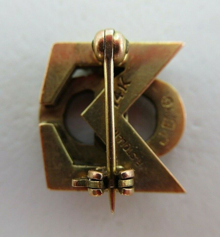 美国兄弟会 PIN PHI 西格玛。 14K 金制成。蛋白石！ 1916.命名。嘛