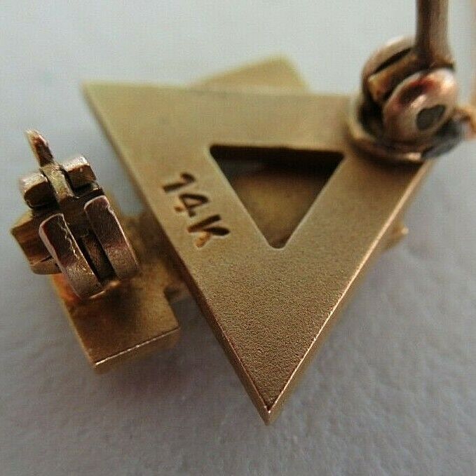 USA FRATERNITY PIN GAMMA DELTA. MADE IN GOLD 14K. 833