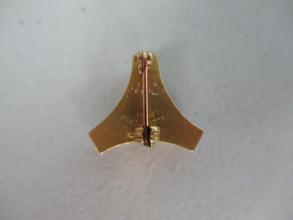 USA FRATERNITY PIN PI BETA SIGMA MADE IN GOLD 14K. NAMED. MARKED. 1035