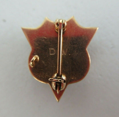 USA FRATERNITY PIN SIGMA CHI SIGMA. MADE IN GOLD 10K. RUBIES. NAMED MA