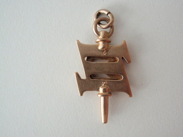 USA FRATERNITY PIN SIGMA KEY. MADE IN GOLD. 4.17GR! ENAMELED. 1916. NA