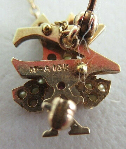 USA FRATERNITY PIN ALPHA SIGMA CHI. MADE IN GOLD 10K. NAMED. 1411