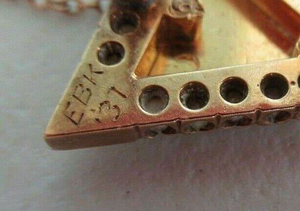 USA FRATERNITY PIN PI MU. MADE IN GOLD 14K. DATED 1931. NAMED. MARKED.