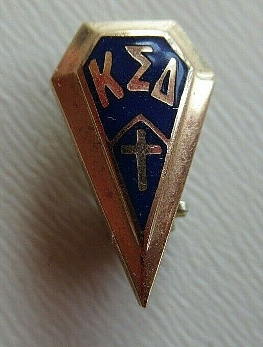 USA FRATERNITY PIN KAPPA SIGMA DELTA. MADE IN GOLD 10K. NAMED. MARKED.