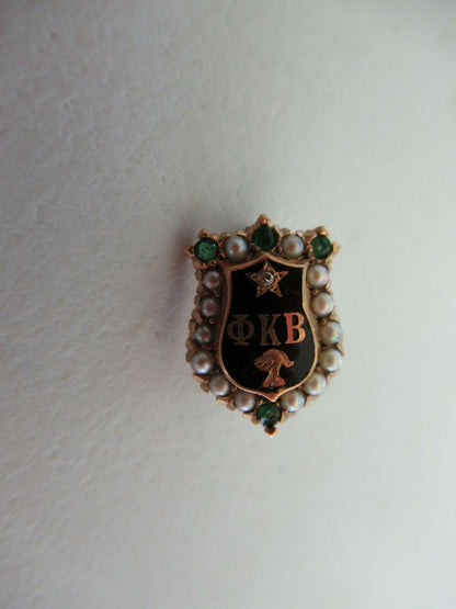 USA FRATERNITY PIN PHI KAPPA BETA. MADE IN GOLD. DIAMOND. NAMED. MARKE