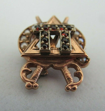 USA FRATERNITY PIN PI DELTA. MADE IN GOLD. 1595