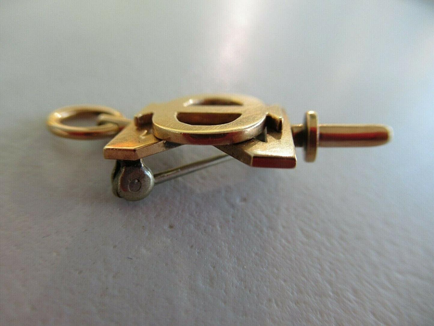 美国兄弟会 PIN KEY PHI Sigma。黄金制造。命名。编号。 1720