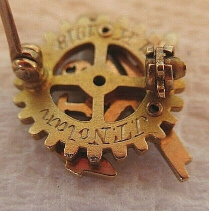 USA FRATERNITY PIN THETA TAU. MADE IN GOLD. 1918. NAMED. #71! KAPPA. 1