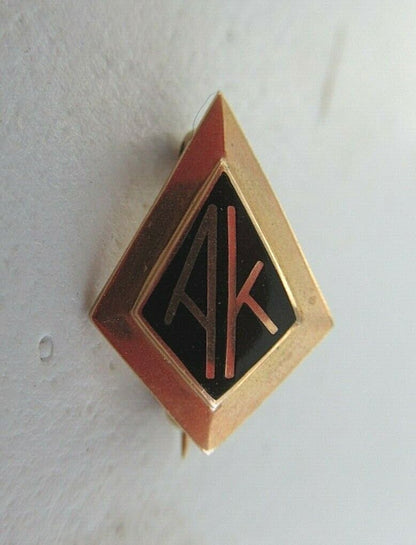 USA FRATERNITY PIN ALPHA KAPPA. MADE IN GOLD 10K. MARKED. 1506