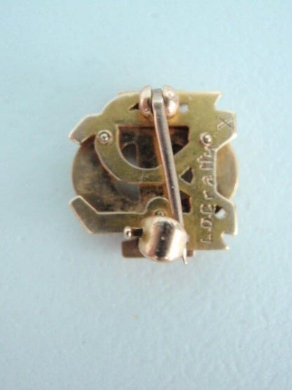 USA FRATERNITY PIN PHI RHO SIGMA. MADE IN GOLD. NAMED. 26