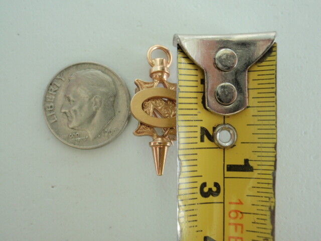 USA FRATERNITY PIN KEY OMICRON NU. MADE IN GOLD. NAMED. 1936 DATED. AL