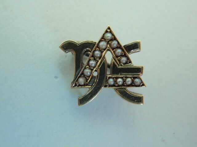 USA FRATERNITY PIN DELTA UPSILON EPSILON. MADE IN GOLD. NAMED. 672