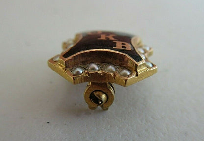 美国兄弟会 PIN THETA KAPPA BETA。 10K 金制成。命名。已标记。