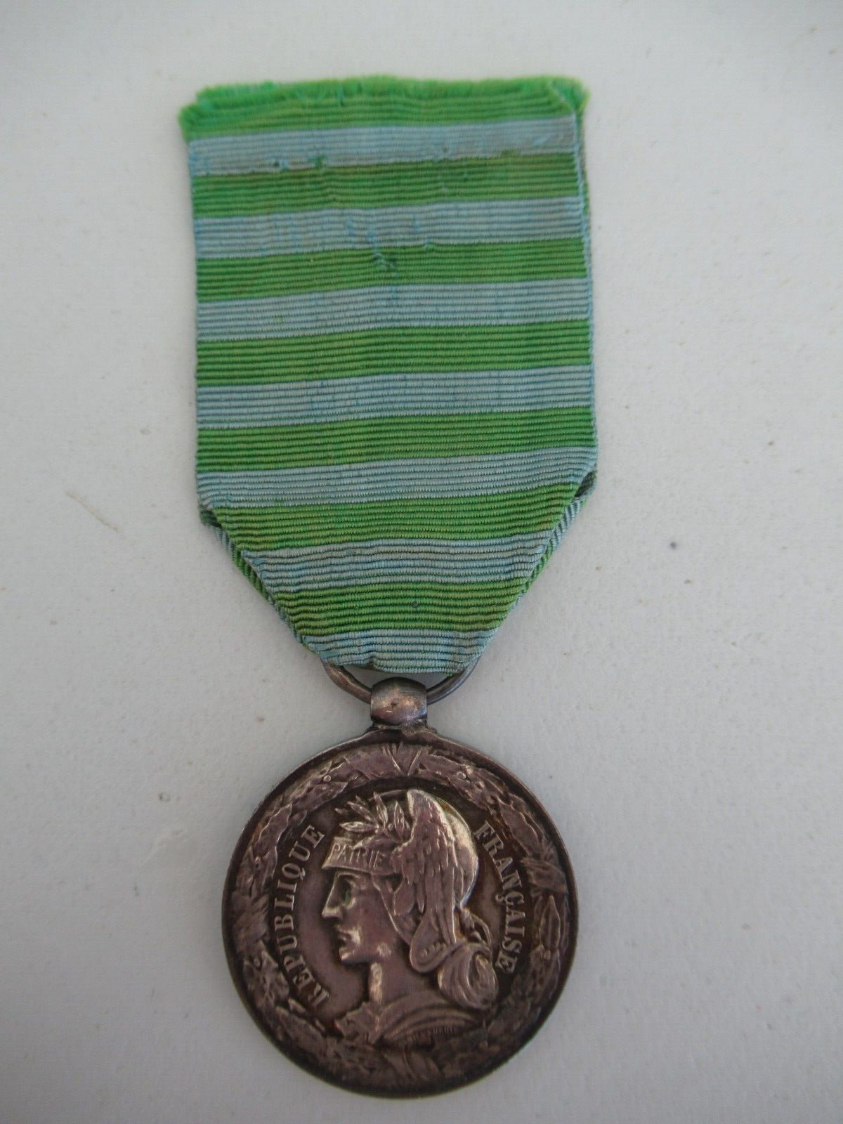 FRANCE COLONIAL FIRST MADAGASCAR EXPEDITION MEDAL 1883 . SILVER. RARE!