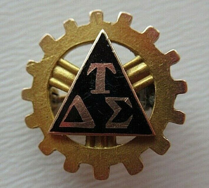 USA FRATERNITY PIN TAU DELTA SIGMA. MADE IN GOLD 10K. 1310