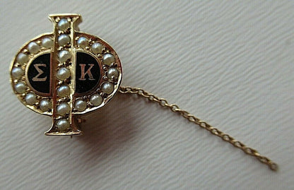 美国兄弟会 PIN PHI SIGMA KAPPA。 14K 金制成。命名。已标记。 1